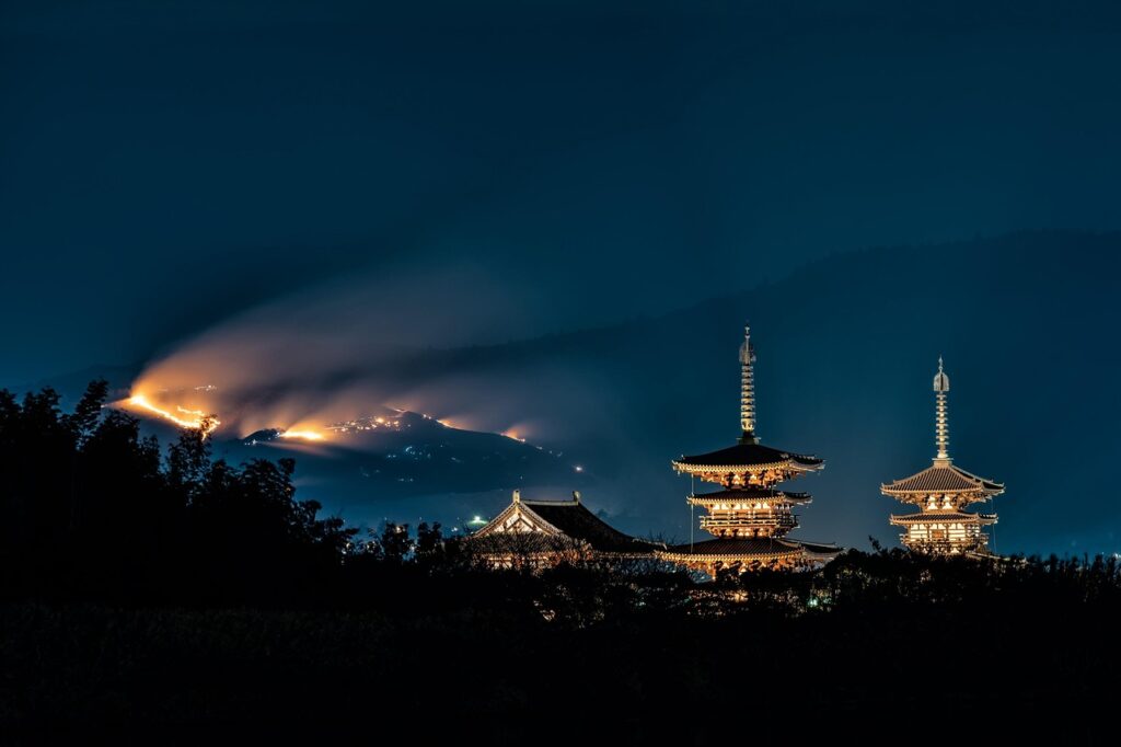 temple-night-view-yakushiji-temple-world-cultural-heritage-nara-seasonal-event-wakakusa-yamayaki-japan-stockpack-pixabay - Best Travel and Cruise New Zealand temple, night view, yakushiji temple, world cultural heritage, nara, seasonal event, wakakusa yamayaki, japan, temple, night view, nara, japan, japan, japan, japan, japan